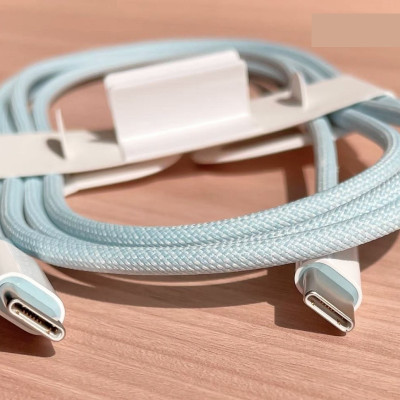 Cáp sạc 2 đầu Type C cho iPhone 15 C18A bọc dù cao cấp, sạc nhanh, độ dài 1 mét ( hàng chính hãng)