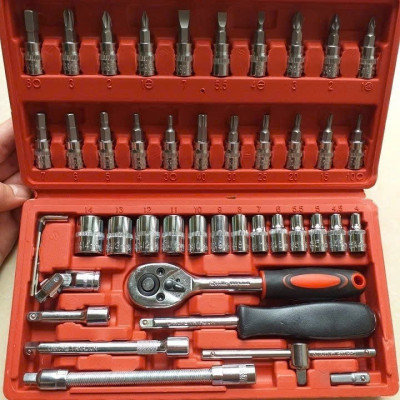 Bộ Dụng Cụ Đa Năng 46 Chi Tiết Cầm Tay Loại Tốt- Hoàn Hảo Cho Việc Sửa Chữa, ĐÈN TRANG TRÍ , ĐỒNG HỒ TREO TƯỜNG