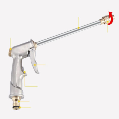 Bộ dây vòi xịt nước rửa xe, tưới cây . tăng áp 3 lần, loại 7m, 10m 206701-2 đầu đồng,cút đồng+ tặng mở chai