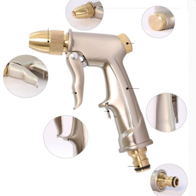 Bộ dây vòi xịt nước rửa xe, tưới cây . tăng áp 3 lần, loại 20m 206701-1 đầu đồng, cút, nối đen