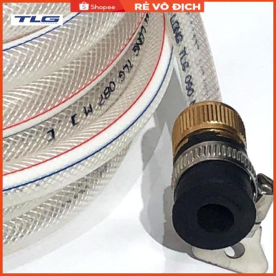 Bộ dây vòi xịt nước rửa xe, tưới cây tăng áp 3 lần, loại 20m (cút nhựa nối nhựa đen 713-2) 206846