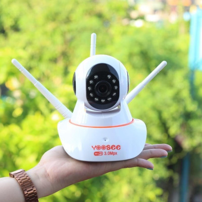 Camera Wifi Trong Nhà Yoosee 3Mpx Full HD, 3 Râu 11 Đèn Hồng Ngoại, Xoay 360 độ , Đàm Thoại 2 Chiều, Cảm Biến Báo Động – Hàng nhập khẩu