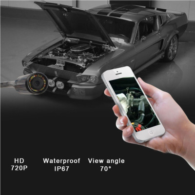 ROGTZ - Camera Nội Soi WiFi Chống Nước HD 1M Len 8mm Chất lượng hình ảnh HD 6LED Kết nối Wifi Tương thích Ios Android Windows Chống nước IP67 Đa mục đích sử dụng Kiểm tra đường ống, thiết bị máy móc, động cơ Sửa chữa bảo dưỡng thiết bị - Hàng Chính Hãng