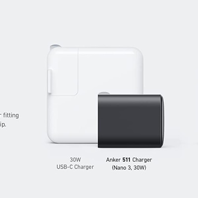 Sạc ANKER 511 Nano 3 30W 1 cổng USB-C PiQ 3.0 tương thích PD - A2147 - Hỗ trợ sạc nhanh 30W cho iPhone 13 trở lên.