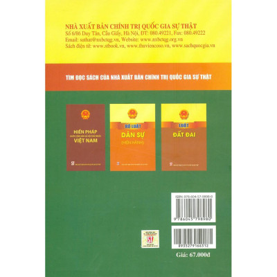Sách - Luật Nhà Ở Năm 2023 (Sửa Đổi, Bổ Sung Năm 2024) - NXB Chính Trị Quốc Gia