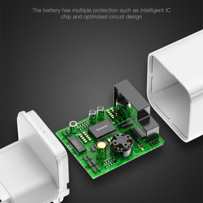Cốc Củ sạc nhanh Baseus công suất 24W Công nghệ Sạc Nhanh Qualcomm QC 3.0 tự động điều chình dòng sạc - Hàng nhập khẩu