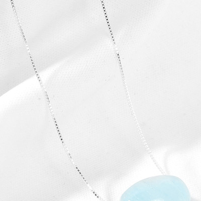 Mặt dây chuyền bạc lu thống hải lam ngọc Ngọc Quý Gemstone