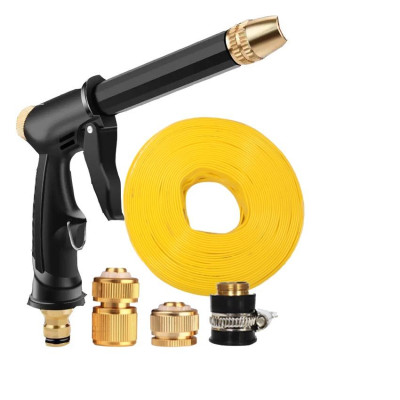 Rửa xe tưới cây Bộ dây và vòi xịt tăng áp lực nước 300% loại 30m cút đồng,nối đồng 206810-2