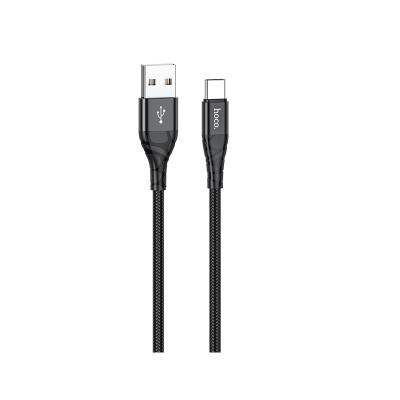 Cáp sạc nhanh 2.4A Hoco DU02 chân Type-C dây dù chống đứt cho Android dài 1M - Hàng chính hãng