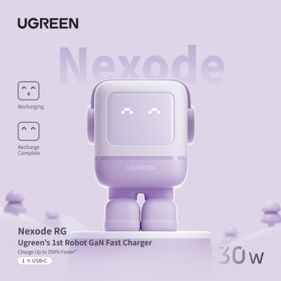 Củ sạc nhanh Robot GaN Nexode Mini 30W Ugreen CD359 , 65W Ugreen CD244 | Tương thích Apple, Samsung , Xiaomi | Bảo hành 18 tháng - Hàng Chính Hãng
