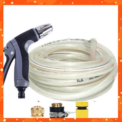 Bộ dây và vòi xịt rửa xe tưới cây tăng áp 3-5m(cút nhựa nối đồng nhựa) 206817