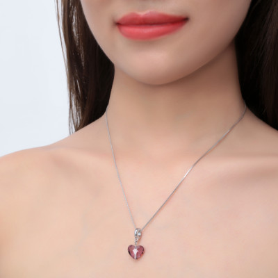 Charm Pha Lê Swarovski Trái Tim Màu Tím