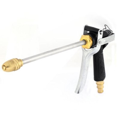 Bộ dây vòi xịt nước rửa xe, tưới cây . tăng áp 3 lần, loại 15m 206318 đầu đồng,đai,nối vàng+ tặng đai