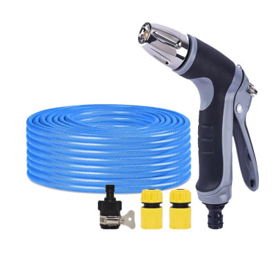 Bộ dây và vòi xịt rửa xe tưới cây tăng áp 7-10m (cút nhựa nối nhựa đen) 206817