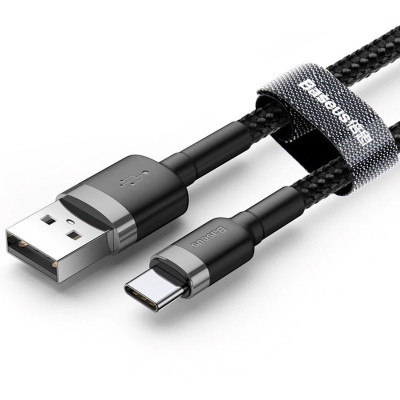 Cáp sạc Baseus Cafule Quick Charge và truyền dữ liệu tốc độ cao Usb to Type C 3A CATKLF- Hàng chính hãng
