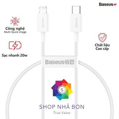 Cáp sạc nhanh siêu bền Type C 20W cho iPhone 12 / iPhone 11 Series (Type-C to Iphone PD 20W/18W Fast charge & 480Mbps Data, TPE Cable) -màu Đỏ hàng nhập khẩu