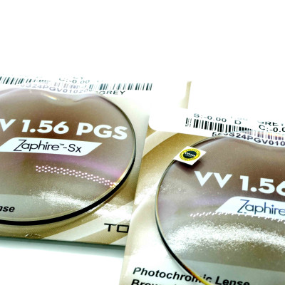 TRÒNG KÍNH ĐỔI MÀU VV-LENS/ĐỔI MÀU KHÓI ĐEN(PHOTOCHROMIC GREY) Phủ Zaphire-Sx TOG Thái Lan
