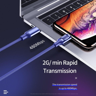 Dây cáp MFI sạc nhanh Rockspace A1 dành cho iphone - Hàng chính hãng 