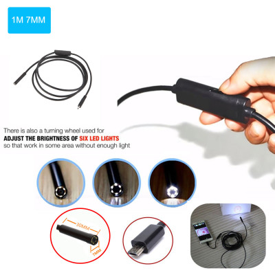ROGTZ - Camera Nội Soi WiFi Chống Nước HD 1M Len 8mm Chất lượng hình ảnh HD 6LED Kết nối Wifi Tương thích Ios Android Windows Chống nước IP67 Đa mục đích sử dụng Kiểm tra đường ống, thiết bị máy móc, động cơ Sửa chữa bảo dưỡng thiết bị - Hàng Chính Hãng