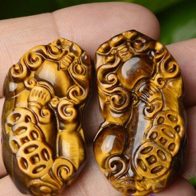 Mặt Tỳ Hưu Đá Mắt Hổ Lớn