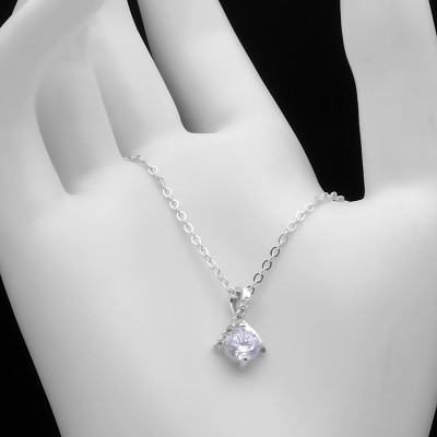 Dây Và Mặt Dây Chuyền Nữ Bạc Hình Giọt Sương Long Lanh BẠC HIỂU MINH DMD338