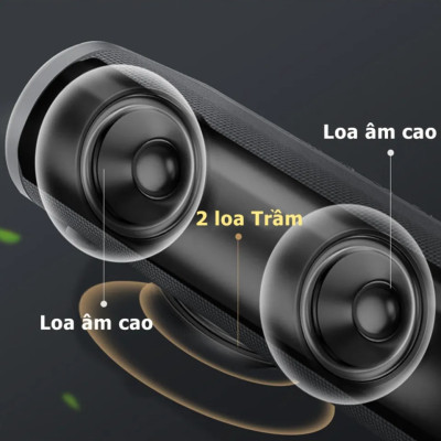 Loa Bluetooth nghe nhạc không dây 100W công suất lớn Super Bass có cổng usb, thẻ nhớ, line 3.5mm pin 10400MAH sạc Type C Chip DSP TWS lên 200W cao cấp Hàng Chính Hãng PKCB