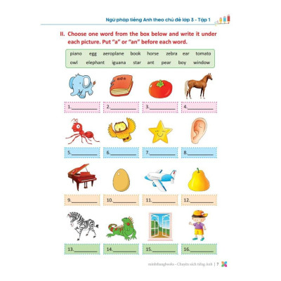 Sách - Primary Grammar - Ngữ Pháp Tiếng Anh Theo Chủ Đề Lớp 3 - Tập 1 - Minh Thắng