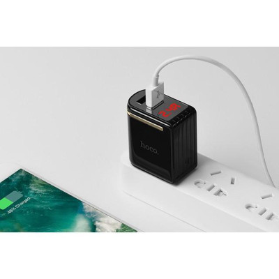 Củ Sạc 2 Cổng USB HOCO C39 (Mẫu 2020) Max 5V-2.4A (12W) , Led Hiển Thị Dòng Điện , IC Ổn Định Điện - Hàng Chính Hãng