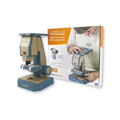 Kính hiển vi giấy tự lắp ghép cao cấp Carson Optigami OG-100 (50-400x) (giúp trẻ em khám phá kính hiển vi) - Hàng Chính Hãng