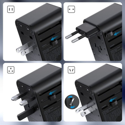 Củ sạc Choetech PD5009 du lịch đa năng công suất cao 65W (2 USB C+ 1 USB A) (Hàng chính hãng)