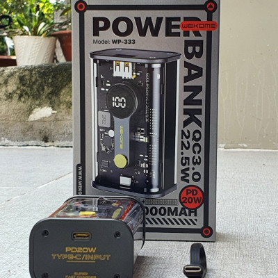 Sạc dự phòng trong sup6t1 WEKOME WP 333 dung lượng 10000mah hỗ trợ sạc nhanh 20W màn hình led hiển thị phần trăm pin cực sang hàng nhập khẩu
