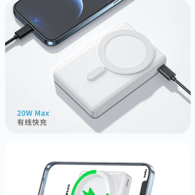 Pin Wiwu Magentic Power Bank JC-20 cho iphone 12 trở lên, dung lượng pin 10000mAh, sạc thông minh 15W - Hàng chính hãng