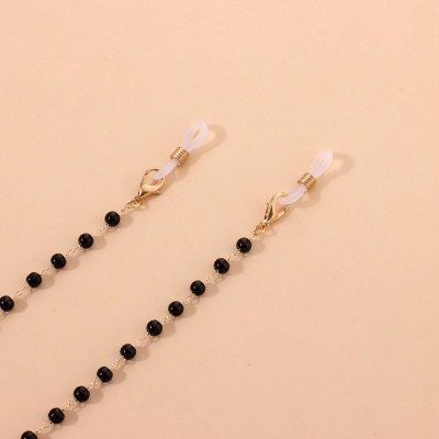 Dây đeo gọng kính chống thất lạc chống rơi vỡ hạt tròn đen unisex cá tính
