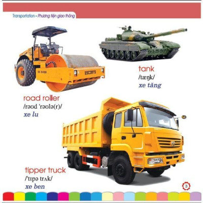 Sách - Em Học Tiếng Anh Qua Hình Ảnh - Phương Tiện Giao Thông - Hồng Ân