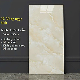 Bộ 10 Tấm Xốp Dán Tường 3D PVC Đá Vàng 60x30cm Keo Sẵn Dày 2,5mm Cao Cấp, Sang Trọng