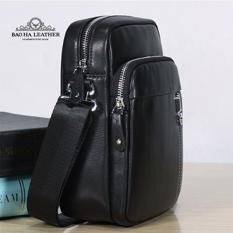 Túi đeo chéo nam mini da bò cao cấp BAOHA LEATHER BHM5801