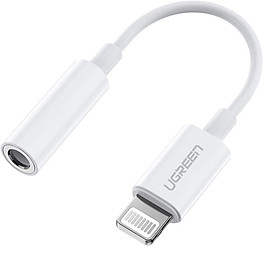 Ugreen UG30759US212TK 7cm có chipset MFI lightning sang 3.5mm màu trắng - HÀNG CHÍNH HÃNG