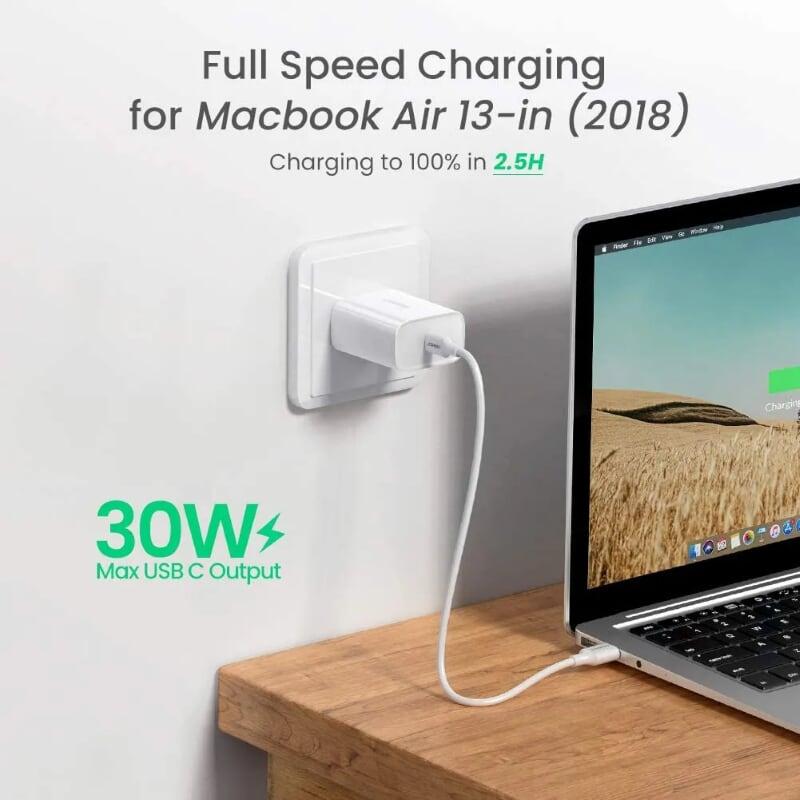 Ugreen UG70149CD127TK 30W type c PD sạc nhanh chuẩn usb power delivery màu trắng - HÀNG CHÍNH HÃNG