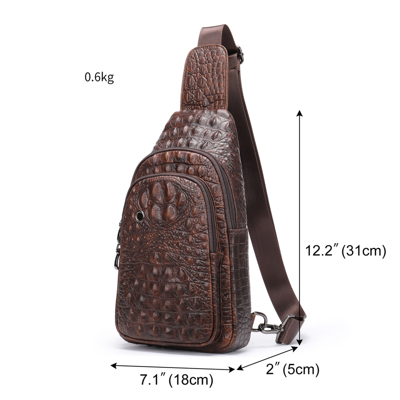 Túi đeo chéo nam DA BÒ THẬT – BEE GEE DCN9088A