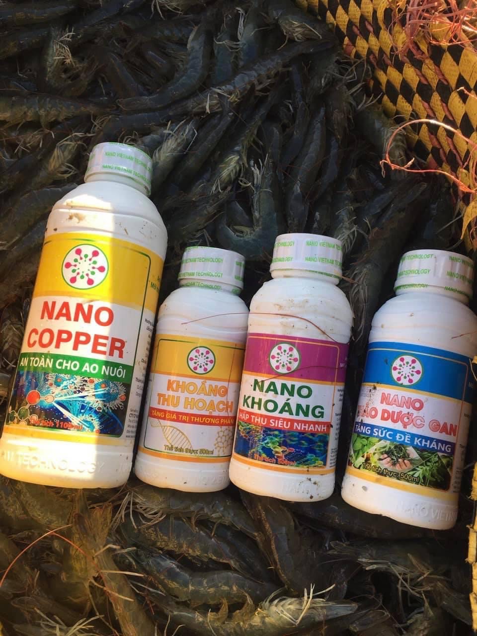 Nano Khoáng tạt Vietnam Tech Bổ sung Khoáng chất cần thiết cho tôm, cá, thủy sản, Giúp chắc cơ, cứng vỏ, ngăn ngừa da xanh, da thiếc trên tôm nuôi 1000ml