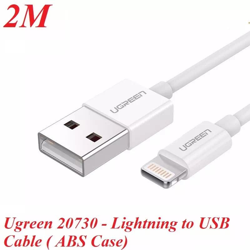 Ugreen UG20730US155TK 2M màu Trắng ABS Cáp Lightning sạc + truyền dữ liệu cho iPhone - HÀNG CHÍNH HÃNG
