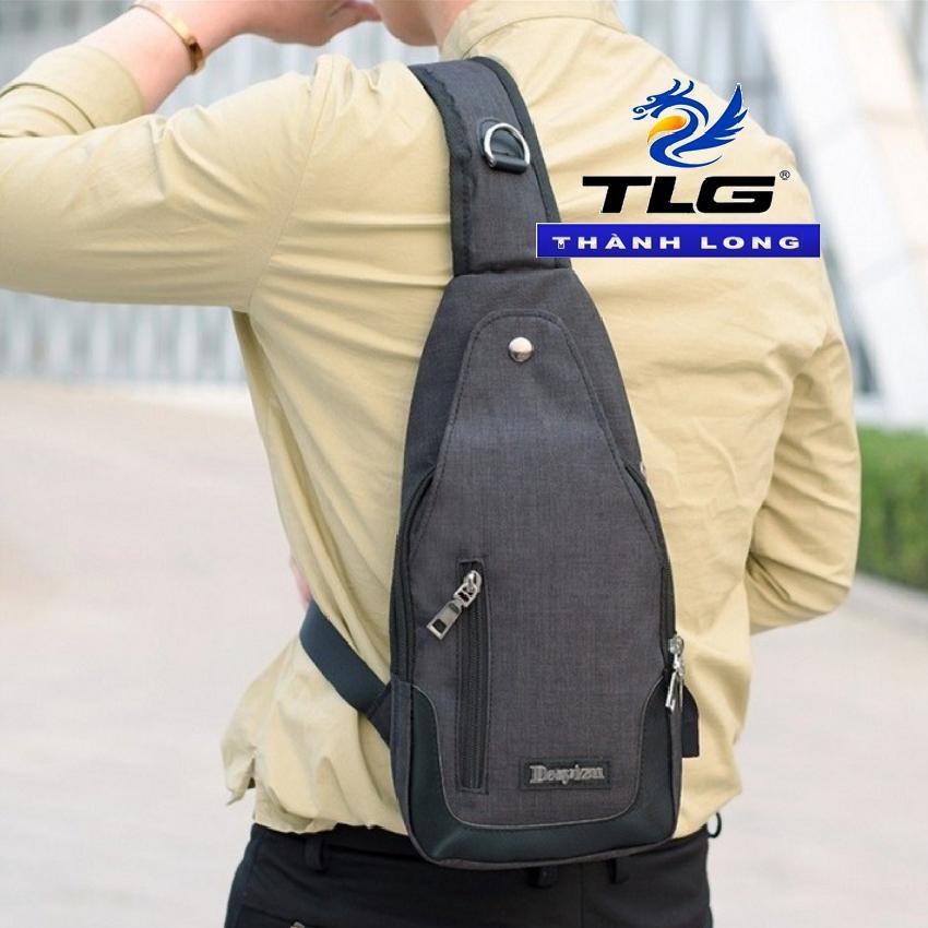 Túi đeo chéo nam cao cấp tích hợp cổng sạc USB Thành Long TLG 208211