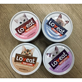Thùng mix 24 lon Pate Loveat Hàn Quốc Cao Cấp Cho Mèo 160g