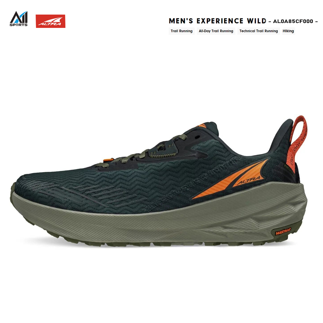 GIÀY CHẠY BỘ ĐỊA HÌNH nam ALTRA EXPERIENCE WILD M BLACK - AL0A82CF000