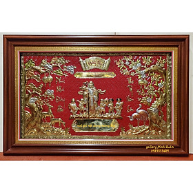 TRANH CHÚC THỌ, MỪNG THỌ BẰNG ĐỒNG VÀNG GẮN ĐÈN LED