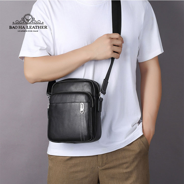 Túi đeo chéo nam mini da bò cao cấp BAOHA LEATHER BHM5801