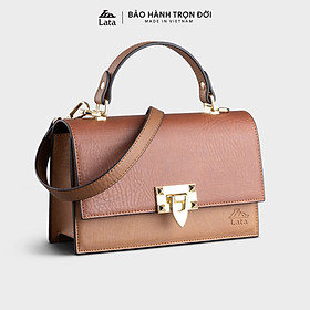 Túi Lata ( Thời trang nữ dự tiệc phối khóa  - Túi đeo chéo da HN86 )