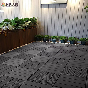 Miếng Lót Sàn Nhựa Composite Màu Gi Xám Cao Cấp, Lót Sàn Ban Công Nhà Tắm, Vỉ Dày Chắc Chắn Có Vít Ốc Dưới Nan