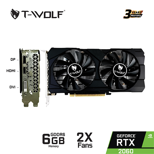 Card màn hình VGA T-WOLF TW-RTX2060 6G D6 – Hàng Chính Hãng