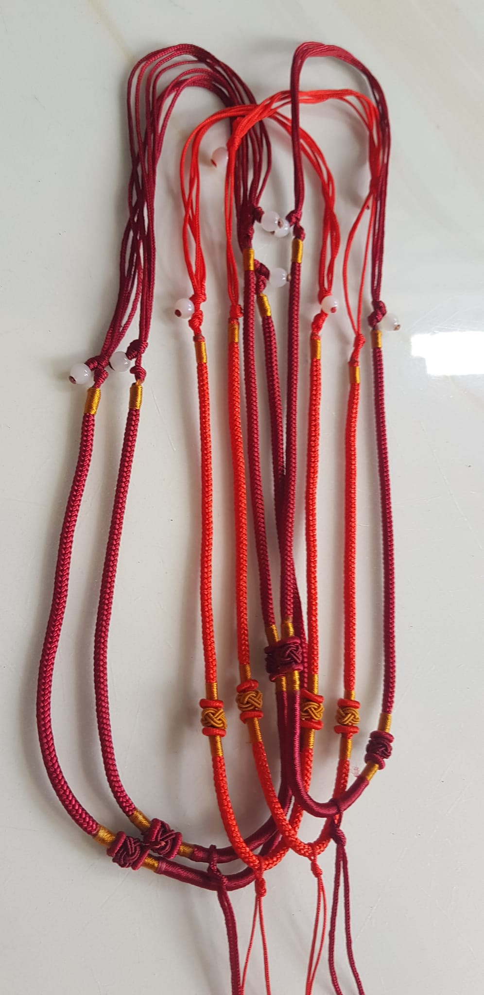 Sợi Dây Đeo cổ mới ĐỎ Kiểu dạng rút đẹp Size 3mm x dài trồng cổ Anh Chị tự chỉnh theo ý 23cm - 30cm Phối với mặt Phật, mặt dây chuyền nam nữ đeo được hết rẻ đẹp ạ